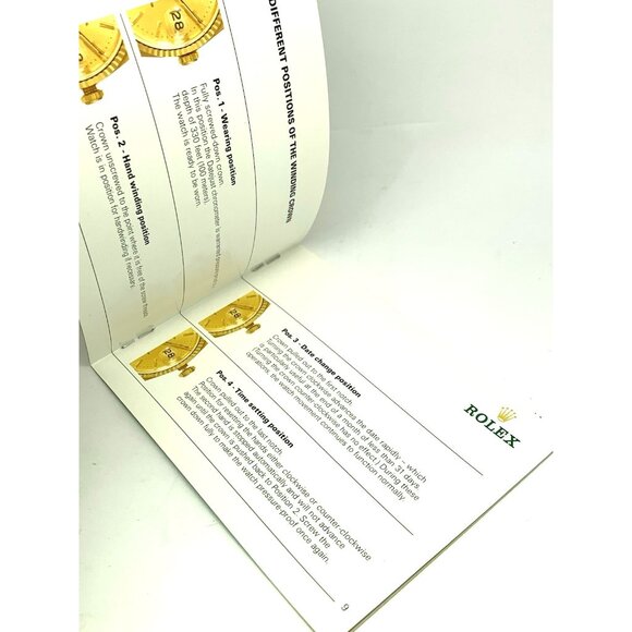 Authentic Rolex Datejust 90's Vintage 1996 Green Booklet Manual 593.56 - Picture 7 of 10